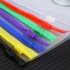 2-24Pcs Clear A6 6-Hole Binder Pockets Waterproof PVC Organizer Cash Budget Envelopes Zipper Binder Pouches for Notebook Planner