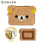 2025 New Kawaii Rilakkuma Peripheral Transparent Wallet Anime Themed Card Case And Key Case Storage Organizer Girl Birthday Gift