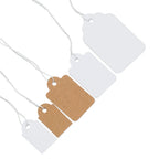 100pcs/lot  Price Label Tags String Tie Watch Jewelry Display Merchandise Price Label Paper Cards Rectangular Blank Price Tag