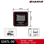 SHANHR Small Digital Level Rechargeable Protractor Inclinometer Digital Angle Finder Angle Measuring Tools
