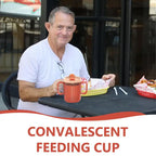 Adult Sippy Cup with Lid and Straw Plastic Mug Drinking Cup Disabled Elderly Spill Proof Dysphagia Cup Parkinsons Aids Living