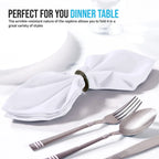 12pcs  100% COTTON RESTAURANT DINNER CLOTH LINEN WHITE 50x50cm PREMIUM HOTEL NAPKINS