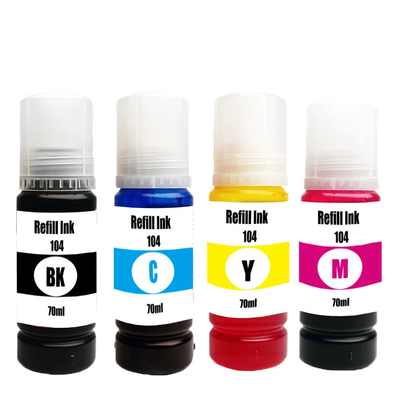 104 Refill Dye Ink For Epson Eco Tank L1110 L3100 L3110 L3111 L3116 L3150 L3151 L3156 L3160 5190 Desktop Printer