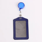 Pu Leather Card Holders Id Badge Case Clear And Color Border Lanyard Holes Bank Credit Id Badge Holders Accessories Wholesales