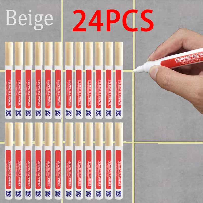 3PCS Tile Marker Tile Grout Repair Tile Grout RepairTiles Marker Joint Feeding Pen Tiles Paint Pen Erasable Whiteboard Marker