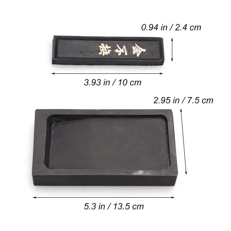 Ink Stone Inkstone Calligraphy Painting Chinese Traditional Grinding Inkstick Block Stickcontainer Practice Suzuri Pad Inkslab