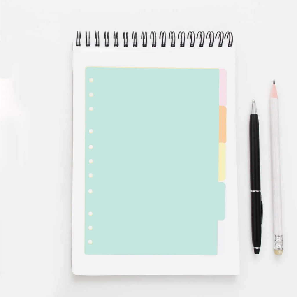 5Pcs Plastic Binder Dividers B5 11 Hole Index Tabs Paper Dividers for Loose Leaf Notepad Easy to Use Classification Page Markers