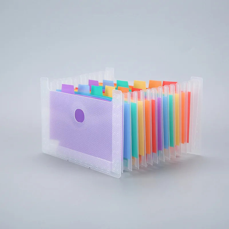1pc 13 Grid Indexed A6 Organ Bag, Capable of Standing and Large Capacity Expandable Bill Storage Bag Folder