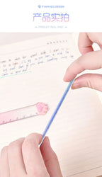 15M Cat Claw Cute Straight Ruler Gradient Measuring Tool Korean Style School Stationery Supply Kawaii Accessories