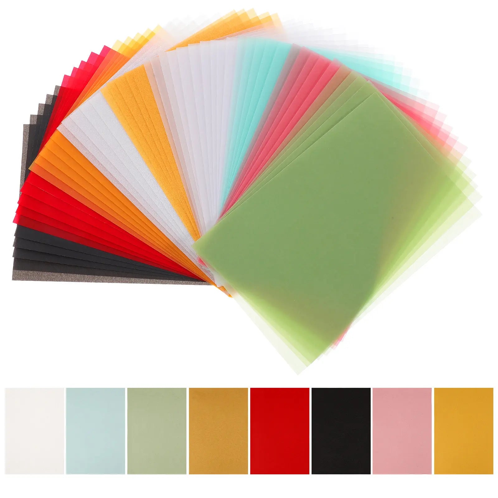 50Sheets Colored Tracing Paper Translucent Art Paper for Drawing Sketching Calligraphy Crafting Decorations Painting Supplies