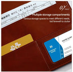 1PC A4 Size Texture PU Leather Multi-Functional Business Folder with Clip Pen Holder And Card Slots for Office Sales Bank Meetin