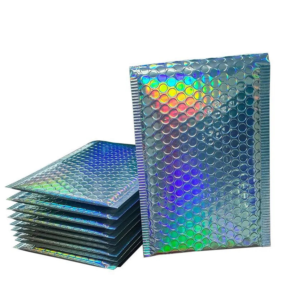 10pcs 18x23cm Silver Aluminized Film Bubble Bag Thickened Express Bubble Bag Shockproof Bubble Envelope Bag Padded Mailing Bag