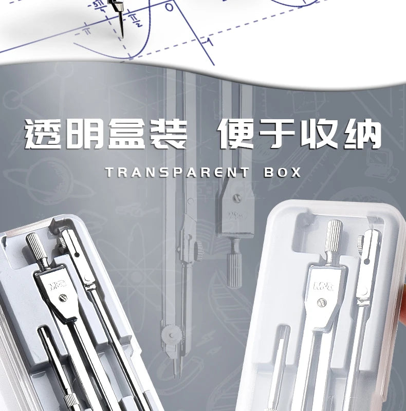 M&G Compass Drawing Tool Metal Geometric Protractor Engineering Protractor Drawing Tool, Suitable for Students and Carpenters