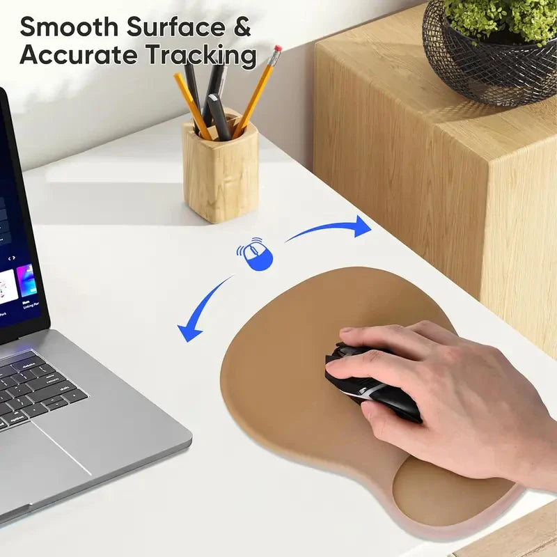 Ergonomic Gel Mouse Pad with Wrist Rest Support, Comfortable Gaming Mousepad with Non-Slip PU Base, Pain Relief Computer Desk Ma