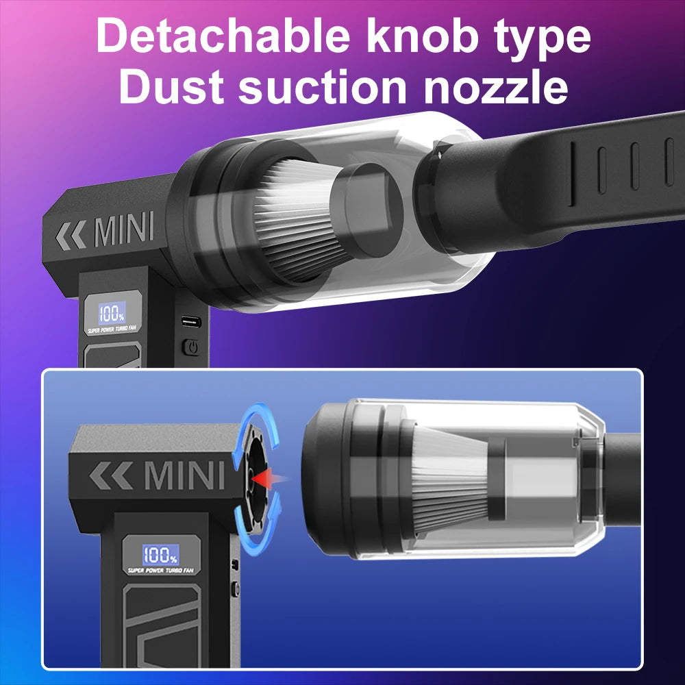 990000RPM X3T Air Blower 4 Gear Adjustable BrushlessTurbo Blower With Led Light Battery Display Cordless Compressed Air Duster