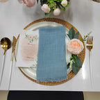 6PCS 43x43cm Dinner Table Rustic Decor Muslin Tea Towels, Birthday Decore Retro Cotton Cheesecloth, Cotton Gauze Wedding Napkins
