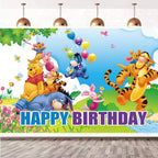 Winnie The Pooh Birthday Party Decoration Plates Napkins Table Cover Balloons Banner Baby Shower Serves 10 Guests Baby Shower