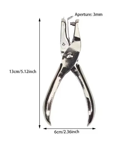 Single Hole Punch for Office and Home Use with 5 Sheet Capacity Durable Chrome Finish Paper Puncher for Efficient Document Orga