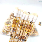 12pcs Cute Cartoon Capybara HB Pencils Stationery Set With Pencil Sharpener School Students Stationery Gift