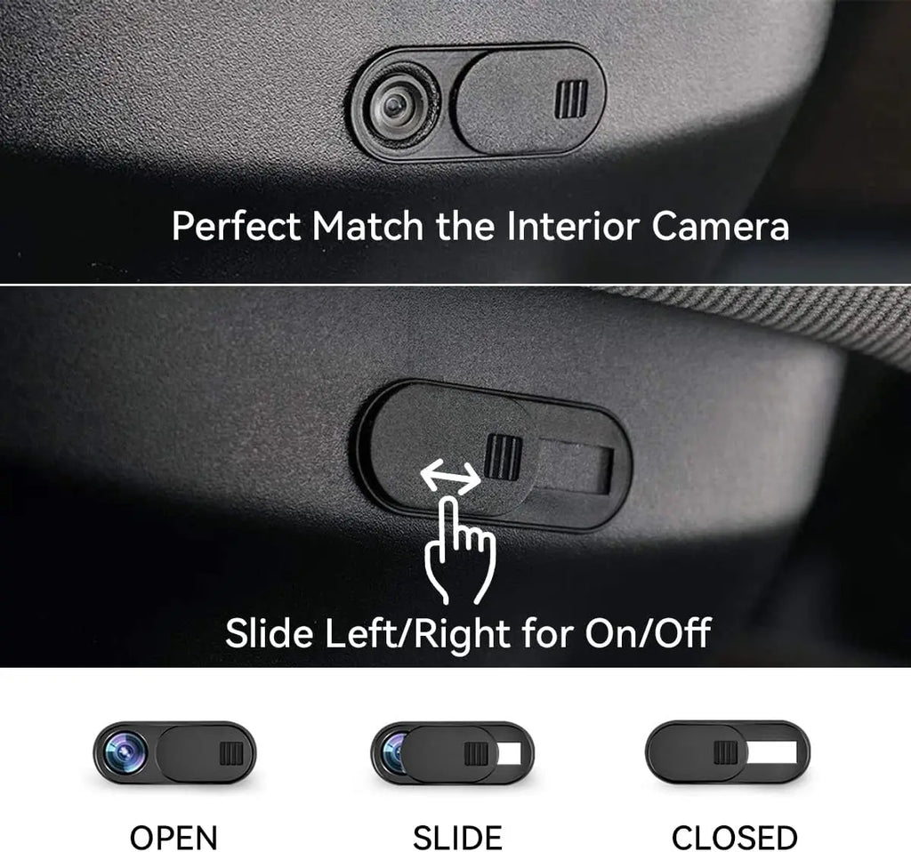 Ultra Thin Slide Webcam Cover for iPad Tablet Laptop Slide Sticker Privacy Protector for Tesla Model 3 Y Interior Cabin Camera
