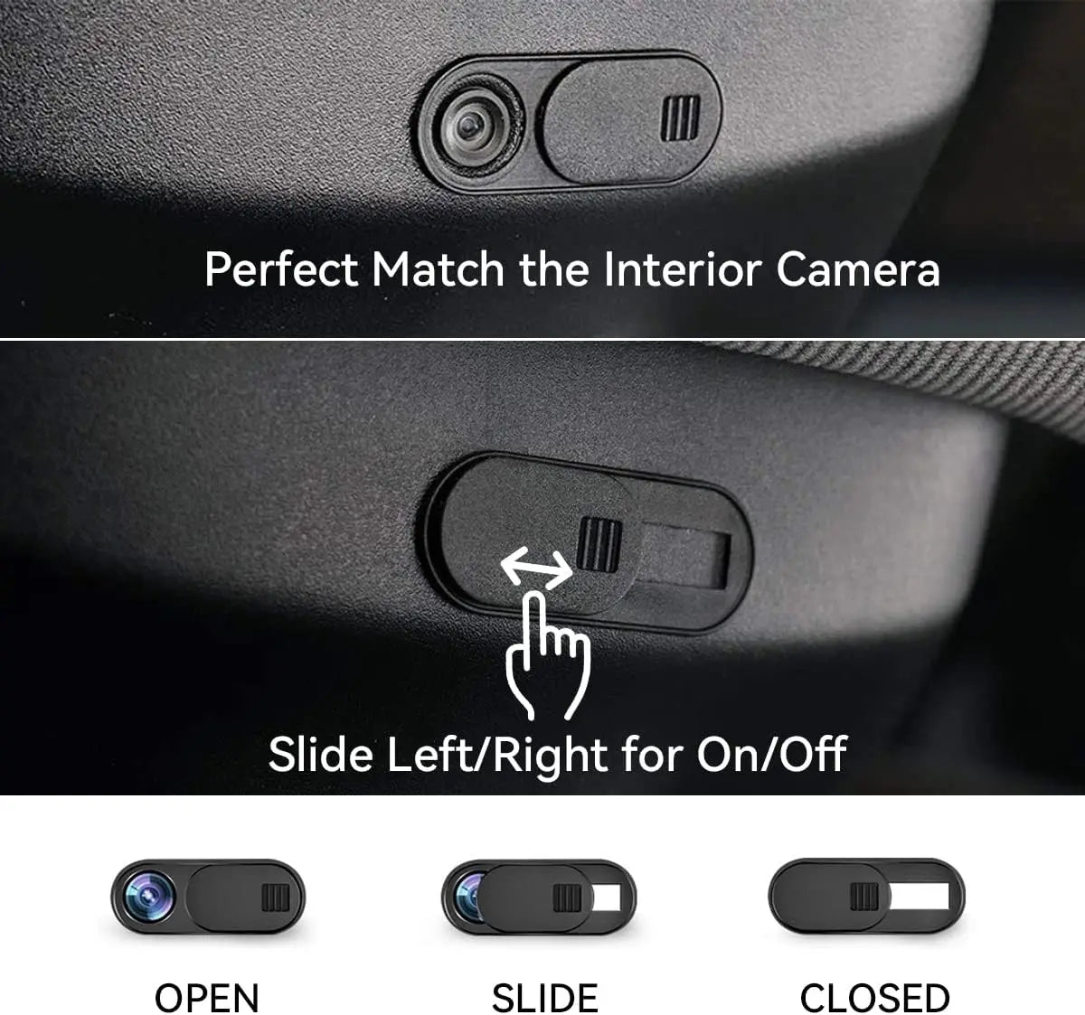 Ultra Thin Slide Webcam Cover for iPad Tablet Laptop Slide Sticker Privacy Protector for Tesla Model 3 Y Interior Cabin Camera