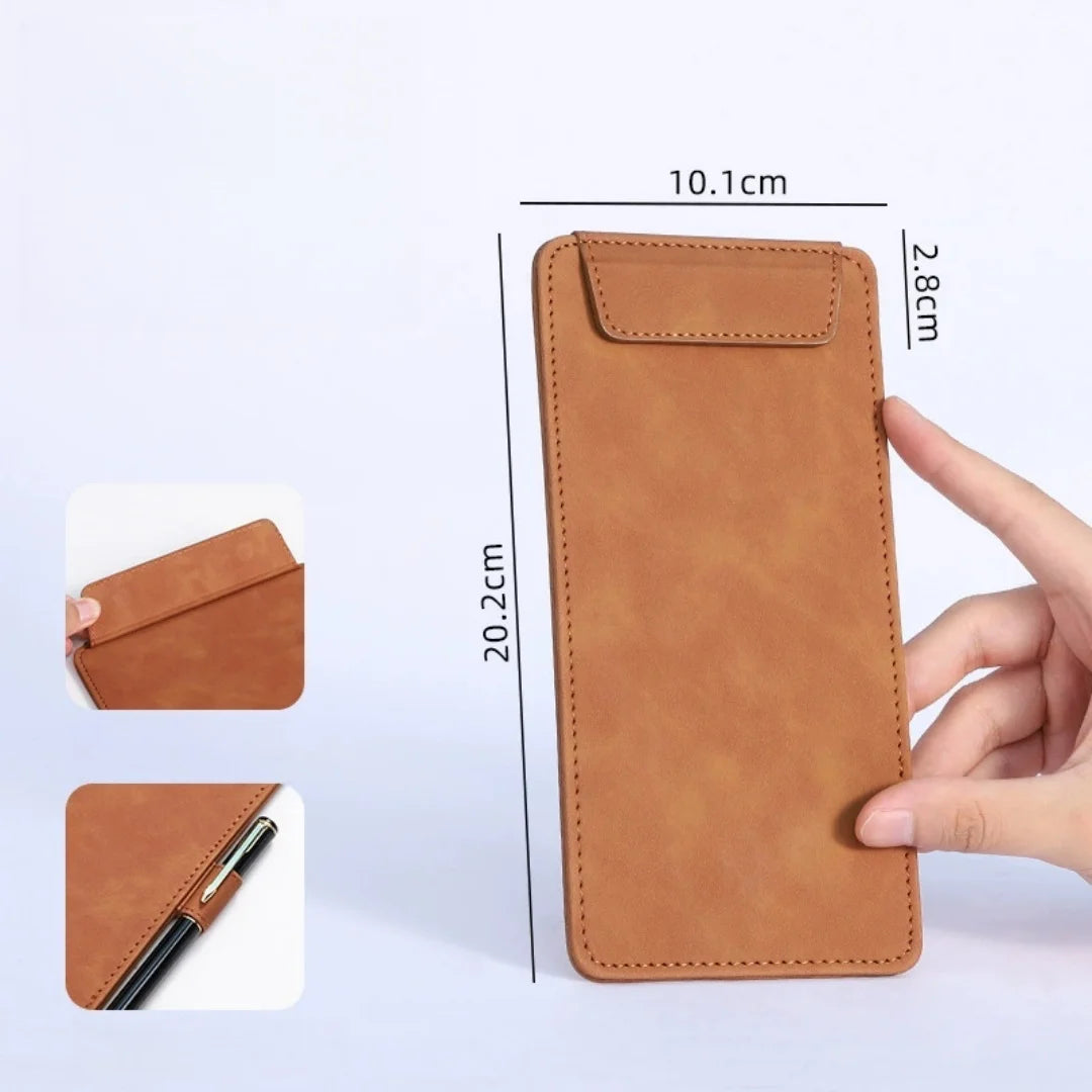 PU Leather Menu Wine Holder Invisible Magnetic Buckle Pen Insert A4 A6 File Folder Waterproof Clipboard Document Clip Restaurant