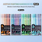 Languo 6/24/36/54/72/90 colors Acrylic Painting Handbook Pens Multi-Color Gel Pen Student Neutral Pen Writing Marker Stationery