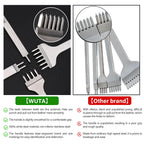 WUTA 1Set 4pcs Basic Leather Chisel Tool Diamond Pricking Iron Hole Punch Stitching Leather Craft tools 3/4/5/6mm 1-2-4-6 teeth