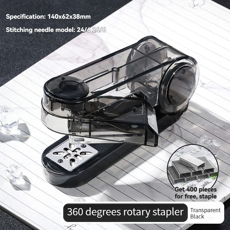 Acrylic Transparent Stapler 360-Degree Rotating Multifunctional Powerful Long Stapler for School And Office Use