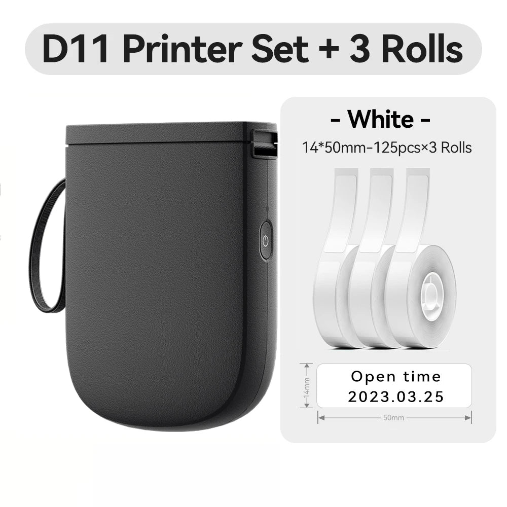 Niimbot D11 Mini Printer Wireless Phone Pocket Thermal Label Maker USB Rechargeable Inkless DIY Name Price Tag Sticker Machine