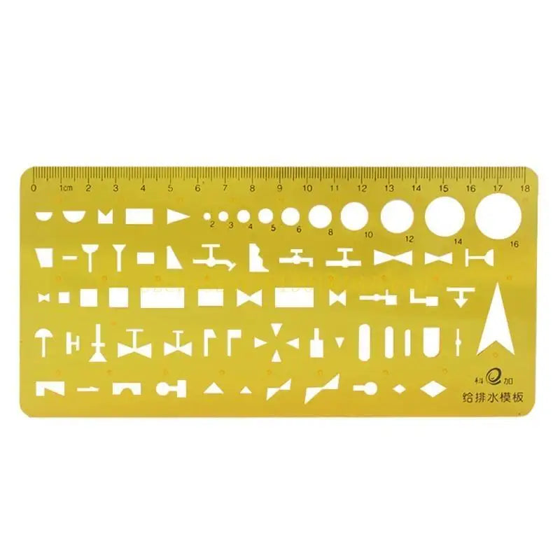 62KA Drafting Stencils Measuring Tools Geometric Rulers Plastic School Office Supply，School supplies set，xros