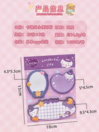 Kawaii Cartoon Strawberry Rabbit Bear Sticky Notes Memo Pad Cute Message N Times Sticky Office Stationery Supply Journal Planner