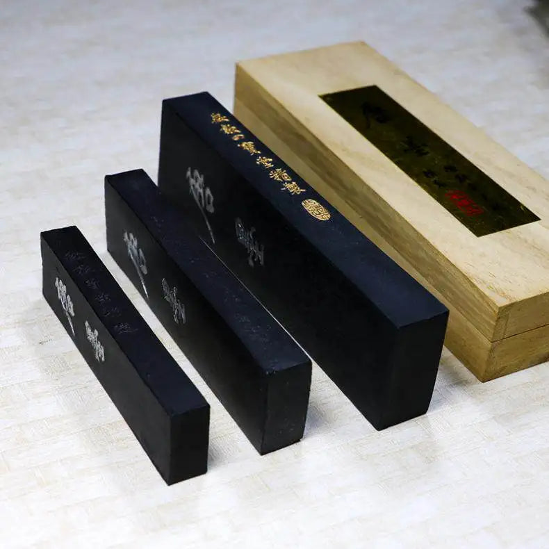Pine Soot Ink Stick Vintage Painting Calligraphy Ink Stick Black Writing Traditional Calligraphy Solid Sumi Ink Artists Supplies