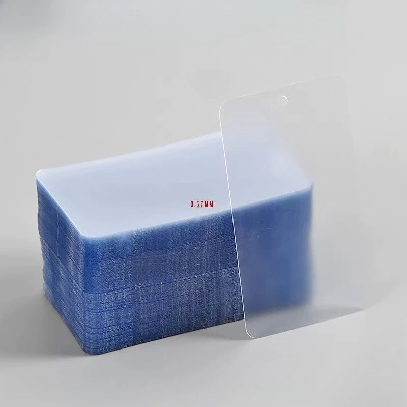 1000pcs Waterproof Hang Tags Transparent Frosted PVC Cards Clothing Hang Tags Price Tag Wear-resistant Durable Thickness 0.27mm