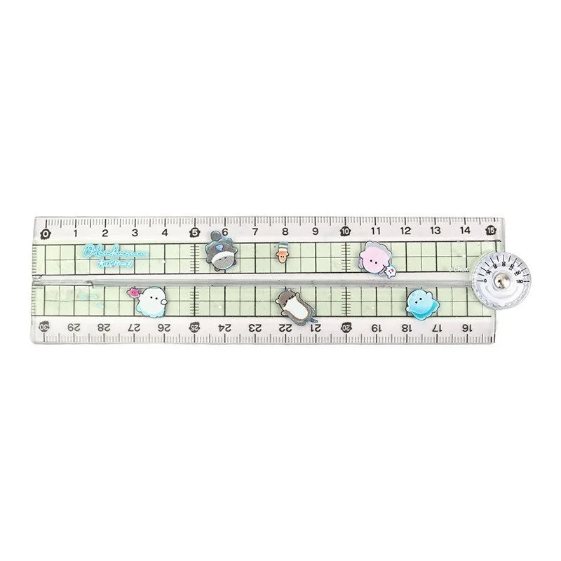 Clear Folding Ruler High Aesthetic Shatterproof Flexible and Portable for School Office Home Use Lightweight Measuring Tools