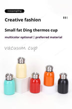 300ML Stainless Steel Vacuum Flask with Lifting Ring Mini Thermos Cup Car Insulated Cup Portable Travel Water Bottle Coffee Mug