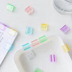 Candy Color Push Paperclip Pusher Transparent Test Paper File Storage Clip Bookmark Student Stationery School Office Supplies