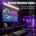 Monitor Screen Light RGB LED Desk Lamp Monitor Light Bar Computer Eye-Care Stepless Dimming Lighting Table Lamp for Work Gaming