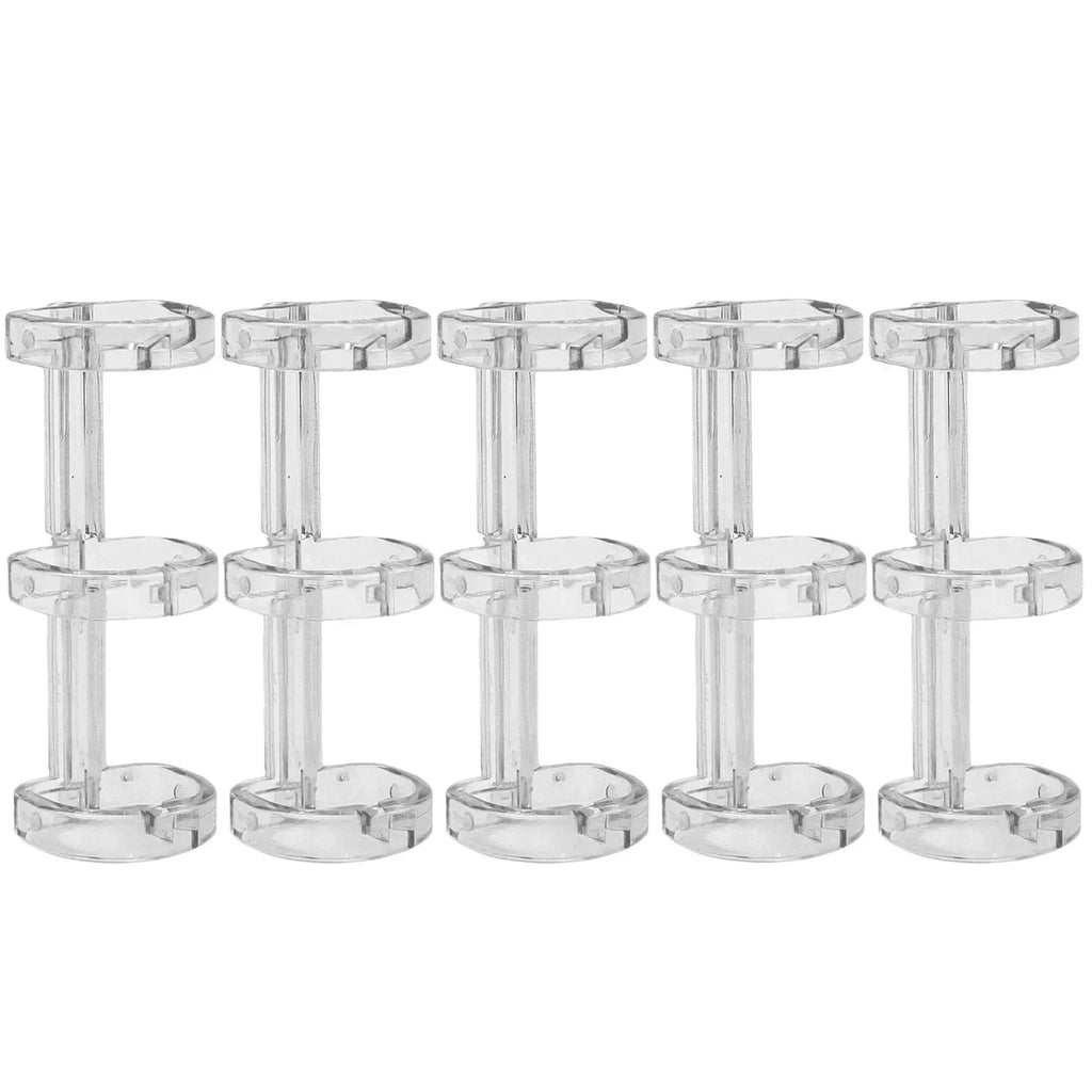Removable Binder Book Binding Rings Plastic Book Rings Clear Folder Binder Clips Scrapbook Binding Button School Loose Leaf Clip