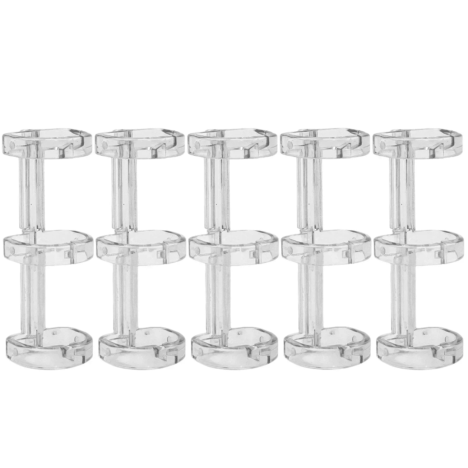 Removable Binder Book Binding Rings Plastic Book Rings Clear Folder Binder Clips Scrapbook Binding Button School Loose Leaf Clip