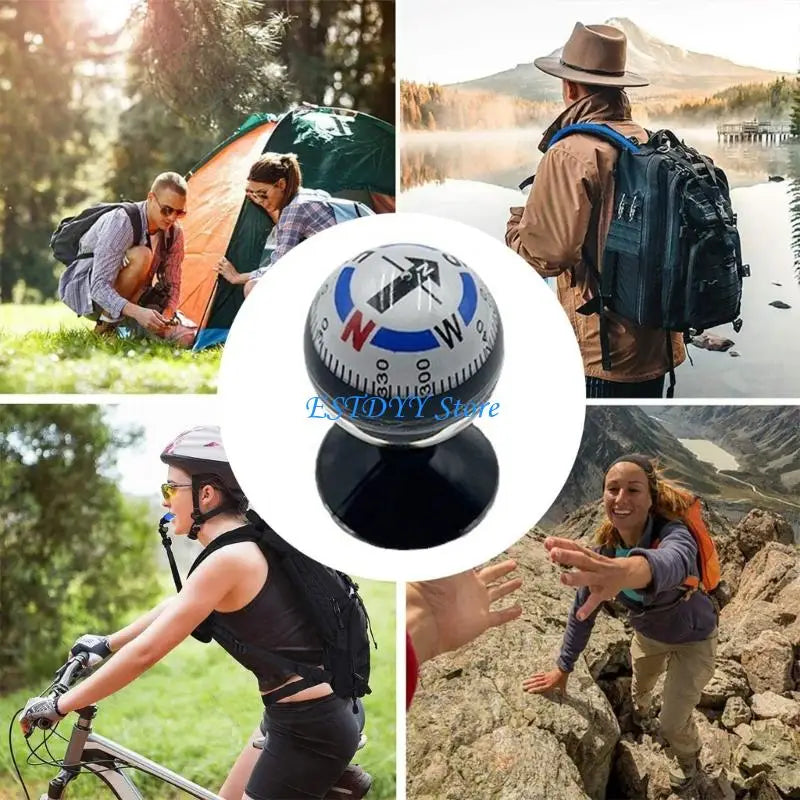 G6DE Light weight Ball Compasses Portables Round Compasses Wilderness Exploration