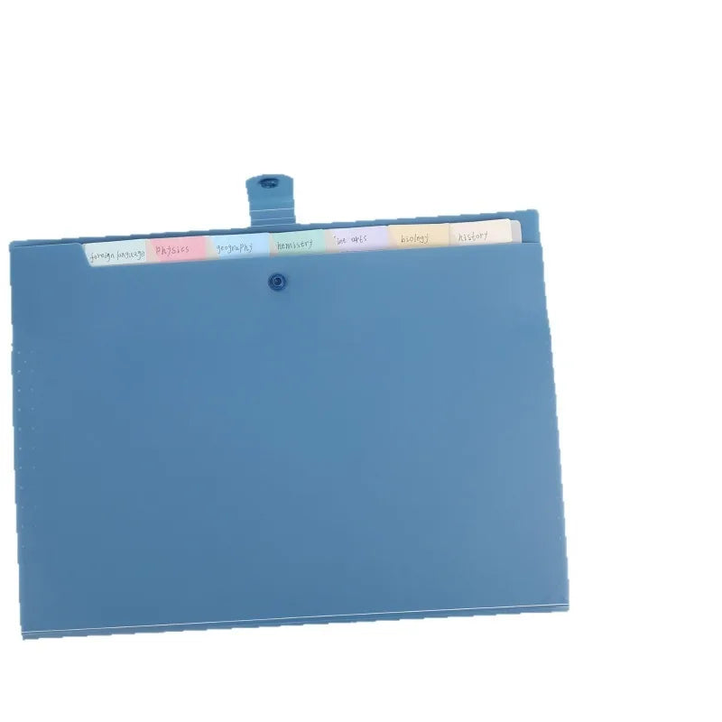 Accordion Folder A4 with 12 Compartments Folders with Macaron Color Labels Portable File Organization Suitable for School Use