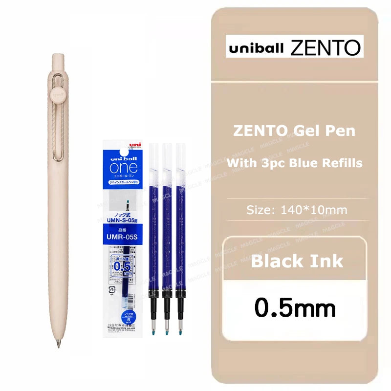 uniball ZENTO Standard 0.38/0.5mm Gel Pens,Water-Based Smooth Writing Roller Ball Pens Fit for a variety of occasions Stationery