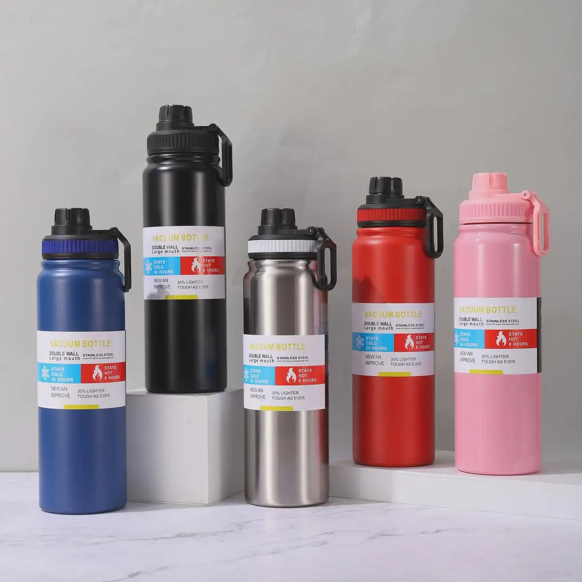 600/800/1000ML Thermos Bottle Stainless Steel Car Thermal Cup Keeps Cold and Heat Thermal Mug Sports Insulated Cup Vacuum Flask