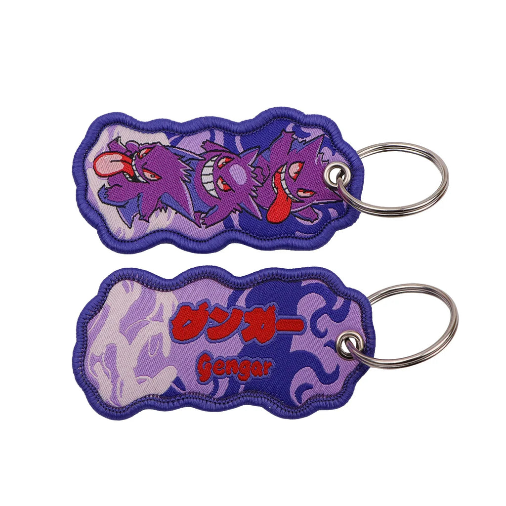 Kawaii Japanese Elf Anime Embroidery Key Fobs Key Tag Motorcycles Cars Backpack Chaveiro Keychain Fashion Keyring Friends Gifts