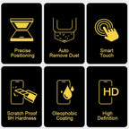 5Pcs For iPhone 16e 16 15 14 13 12 11 Pro Max XS XR Privacy Screen Protector 4K High Definition Tempered Glass Waterproof