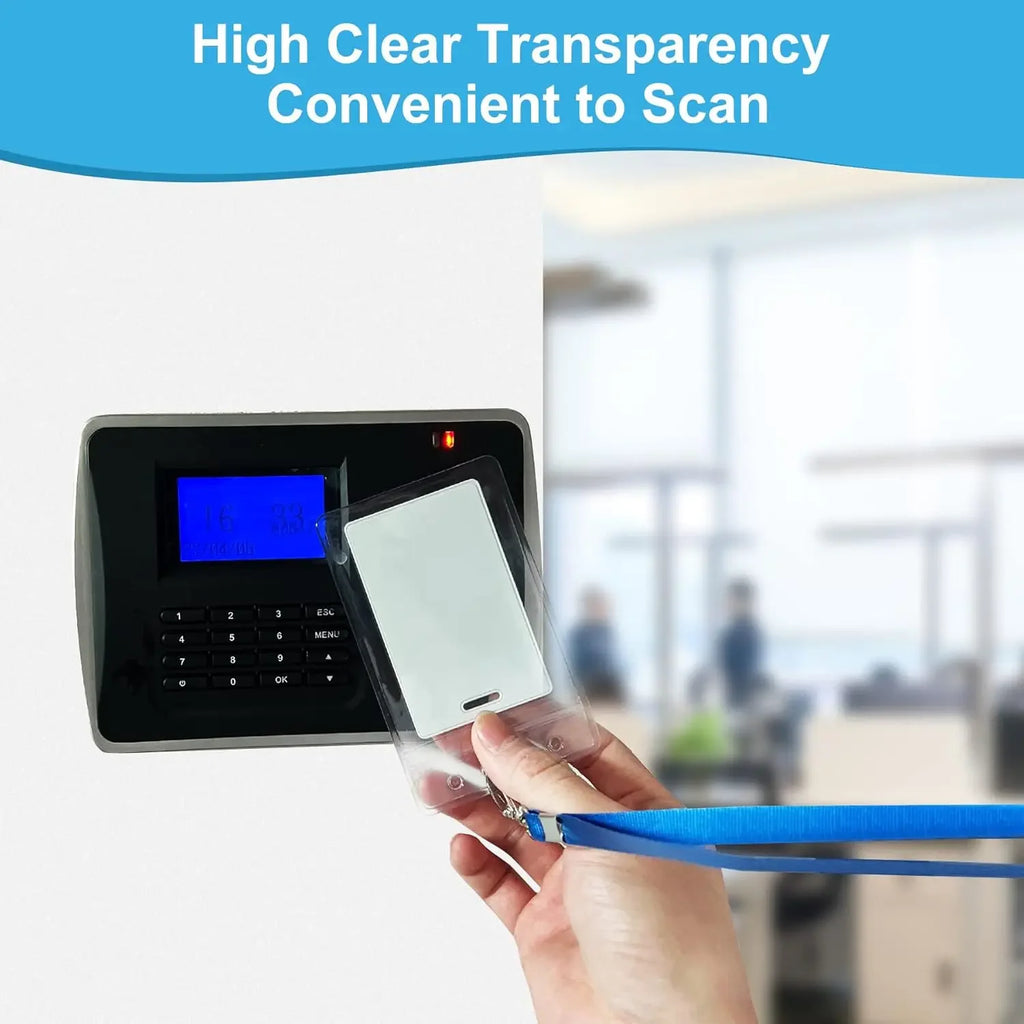 50/20/10PCS Transparent Name ID Badge Holder Waterproof Thick Vertical Business Card Holder Protectors with Resealable Zip