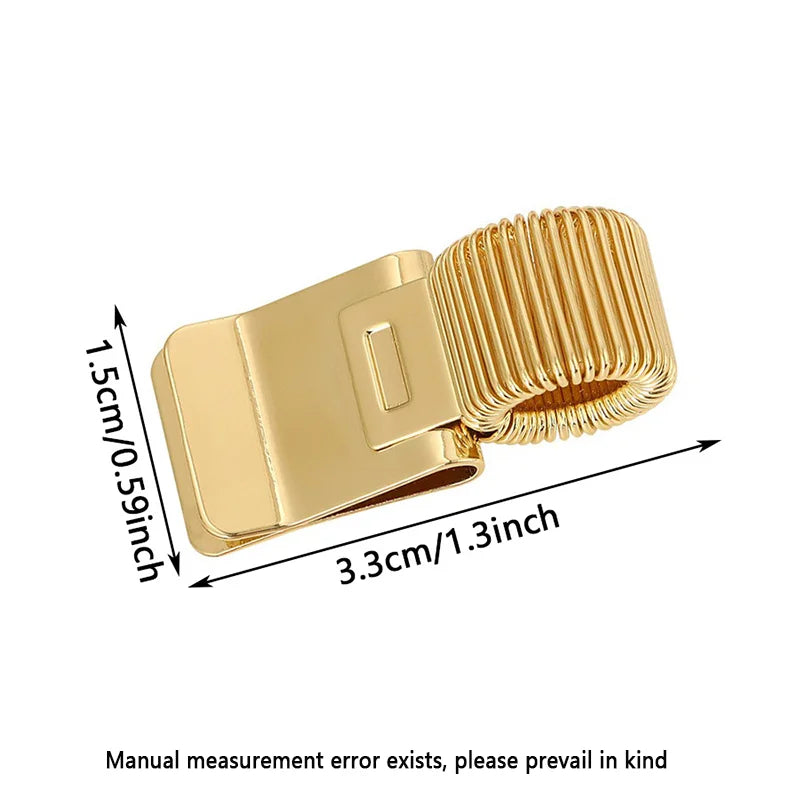 1pcs Metal Pen Clip with Spring Securely Holds Notebook Paper Minimalist Desktop Organizer Ideal for School and Office Use