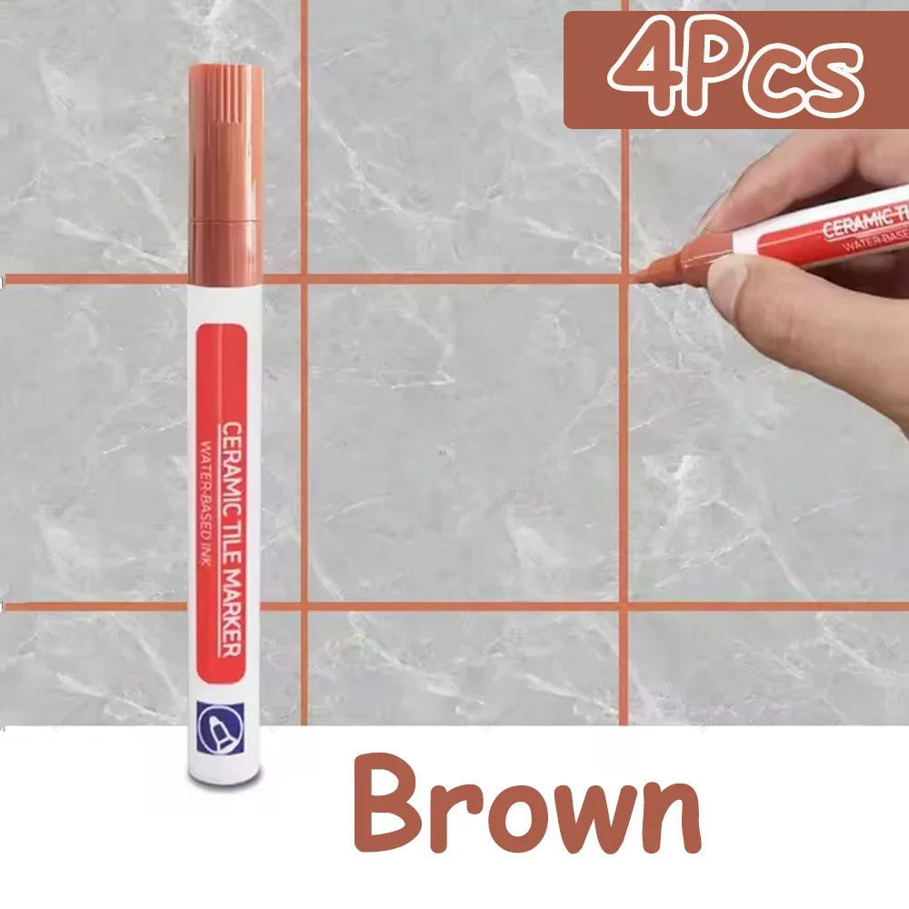 10 Colors 1/2/4/10Pcs Floor Tile Marker Pen Wall Grout Pen Waterproof for Ceramic Kitchen Bathroom Seam Paint Gap Repair Tools