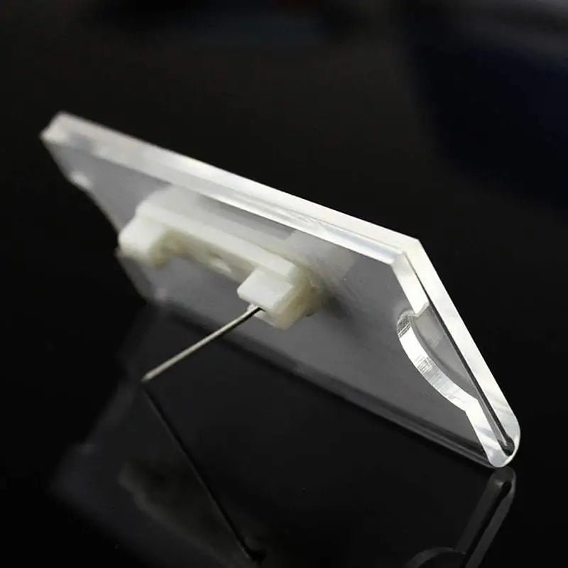 【CPI】10/20/30Pcs Name Tag Blank Name Badges Acrylic Name Tag Holders 70x30mm Insert Blank Acrylic Nameplate